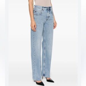 Zara Light Blue Highrise Straight Leg Jeans Size 6 Cotton